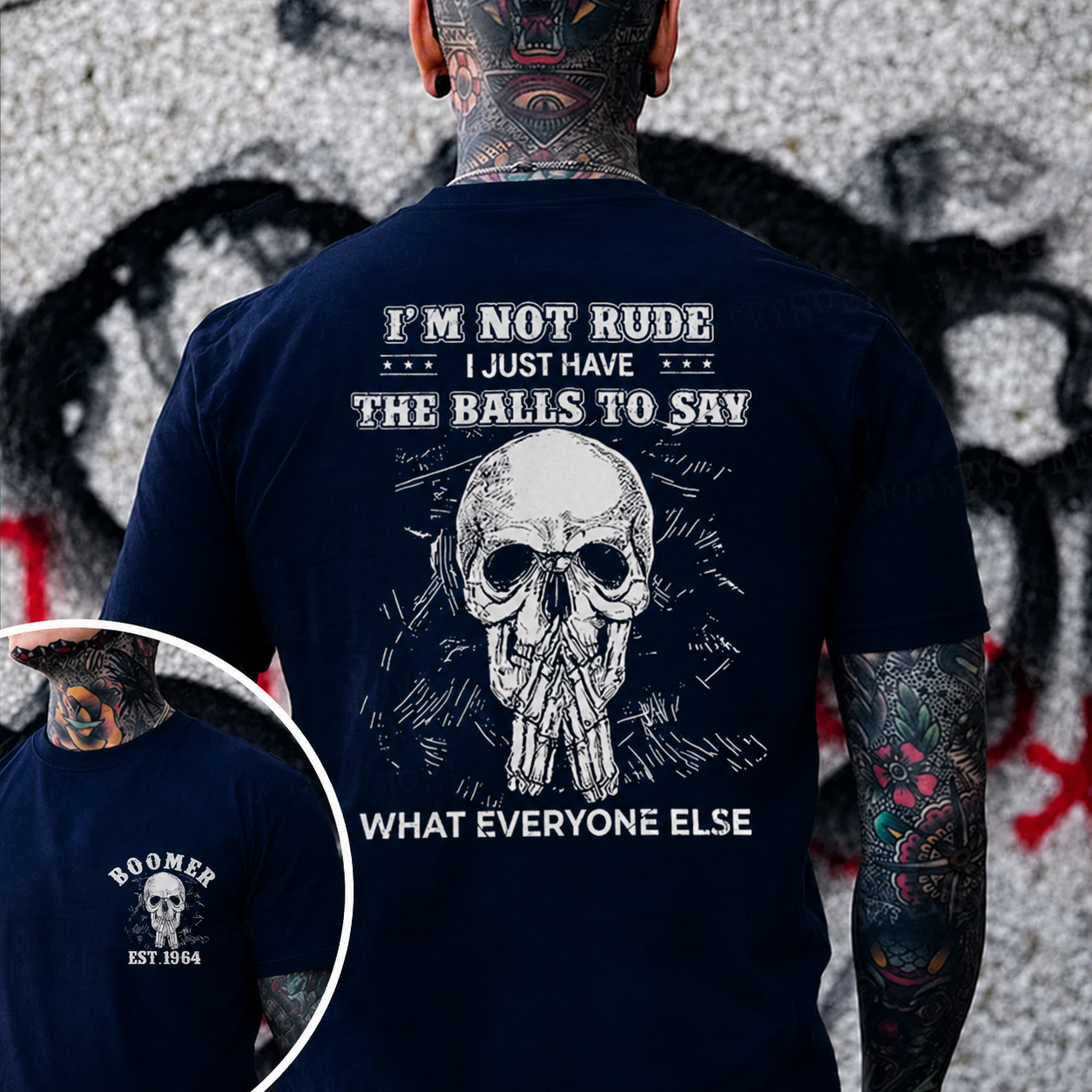 BOOMER: I'M NOT RUDE | Personalized Birth Year Hardcore Apparel