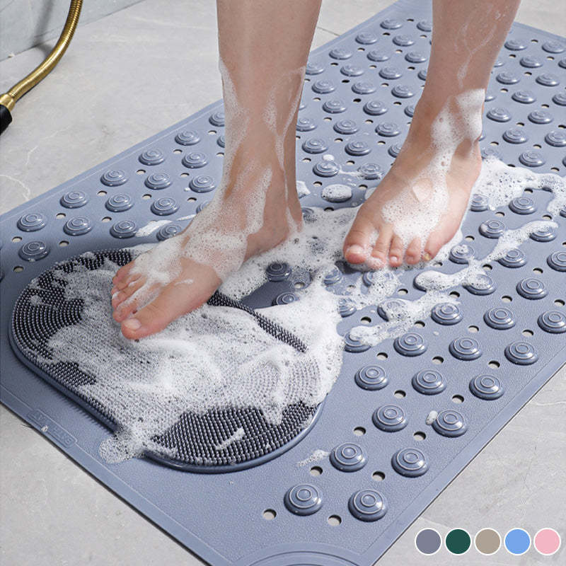 Bathroom Non Slip Massage Mat with Suction Cups and Drain Holes