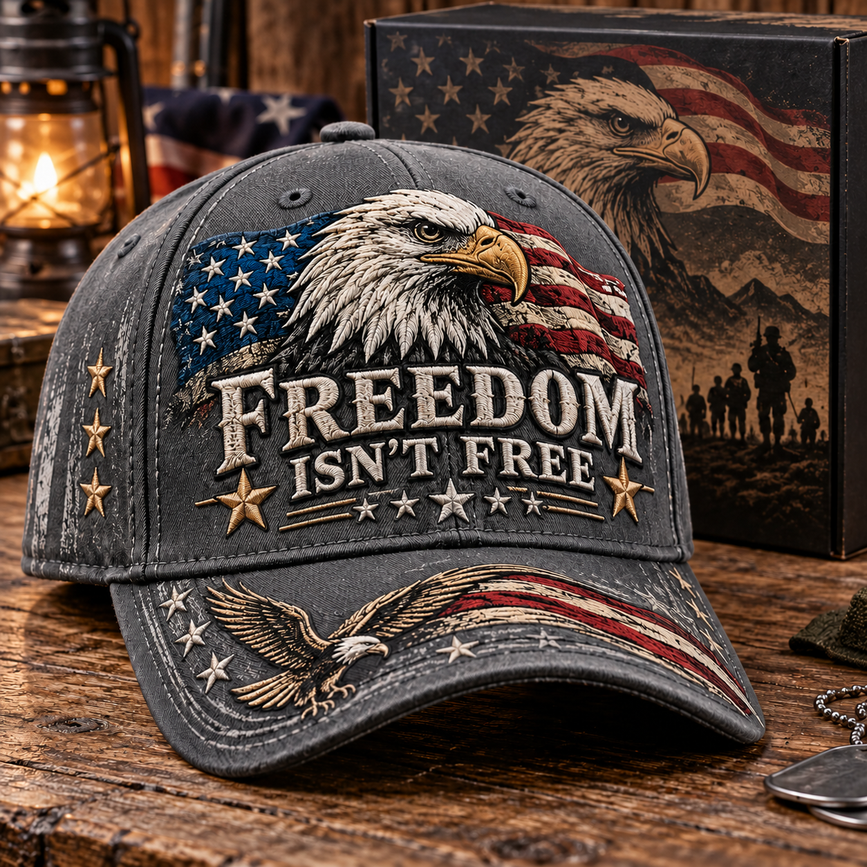 🦅Freedom Isn't Free Patriotic Eagle Baseball Cap