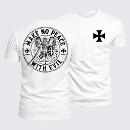 Luxe Mercerized Cotton Tee - Make No Peace With Evil