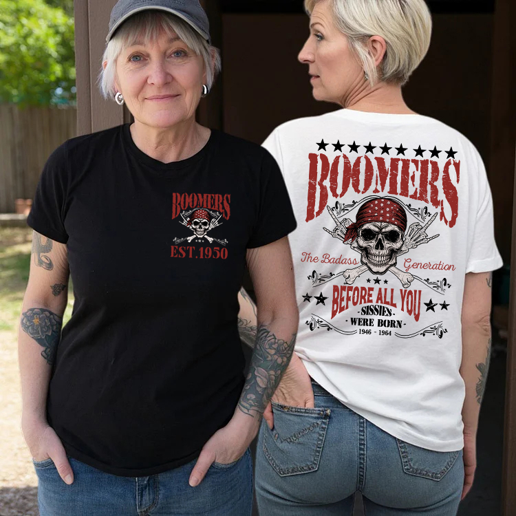 Custom Vintage Boomers T-shirt, Before All You Sissies Were Born, Custom Year Of Birth T-Shirt