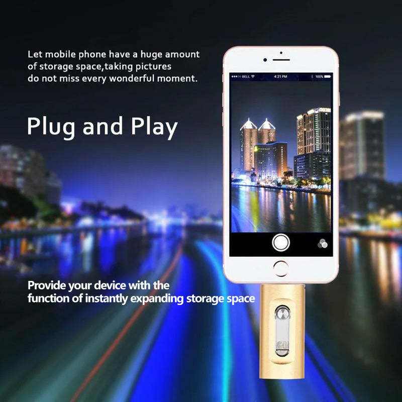 ⚡3 in 1 Flash Drive⚡ Portable High Speed USB 3.0 Memory Storage