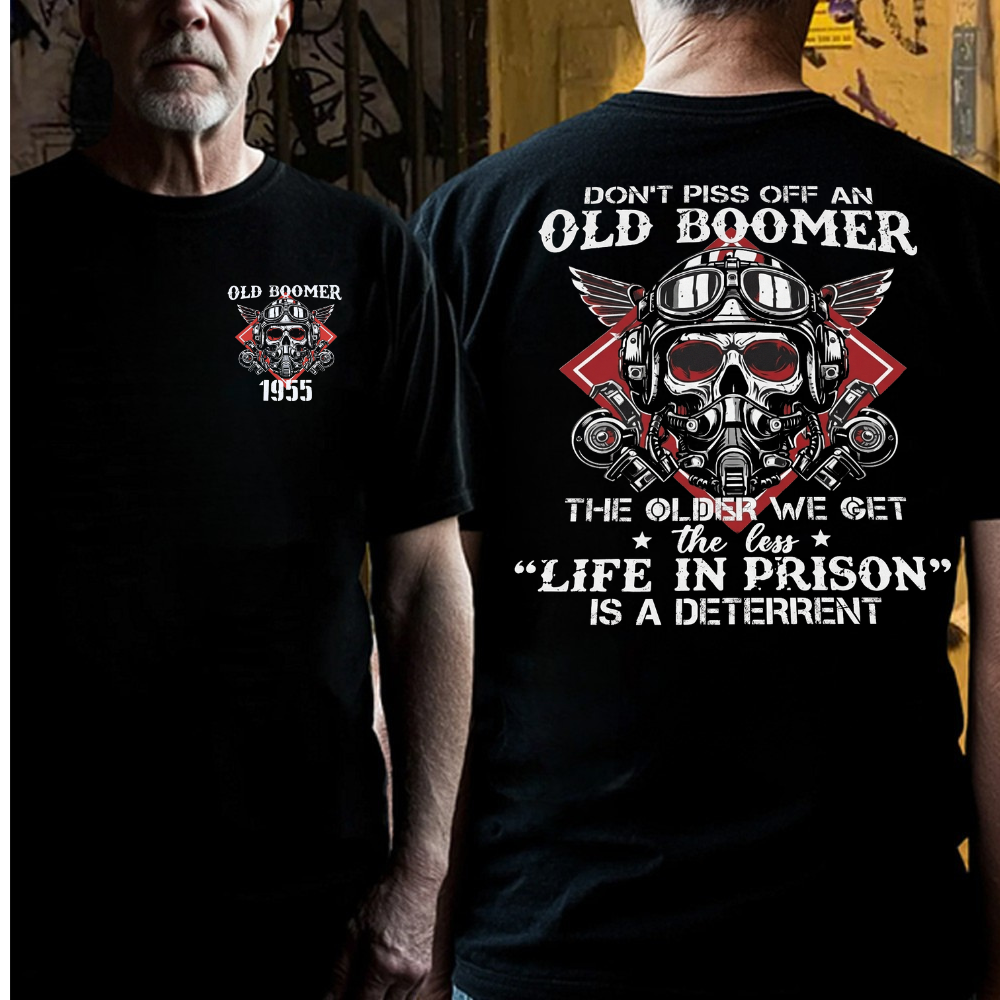 "Old Boomer" Custom Birth Year Tee - The Ultimate Statement of Badassery