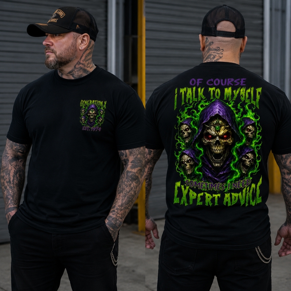 Generation X Expert Advice Skull T-Shirt Custom Year T-shirt