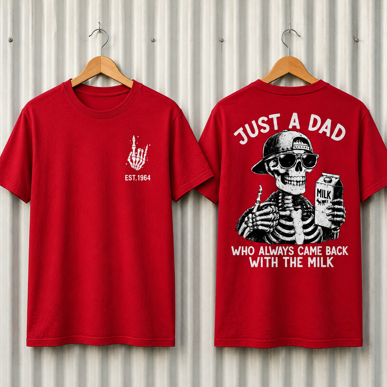 Just A Dad Who Always Came Back With The Milk Custom Year T-shirt