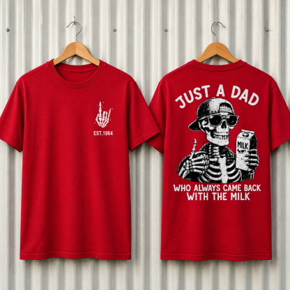 Just A Dad Who Always Came Back With The Milk Custom Year T-shirt