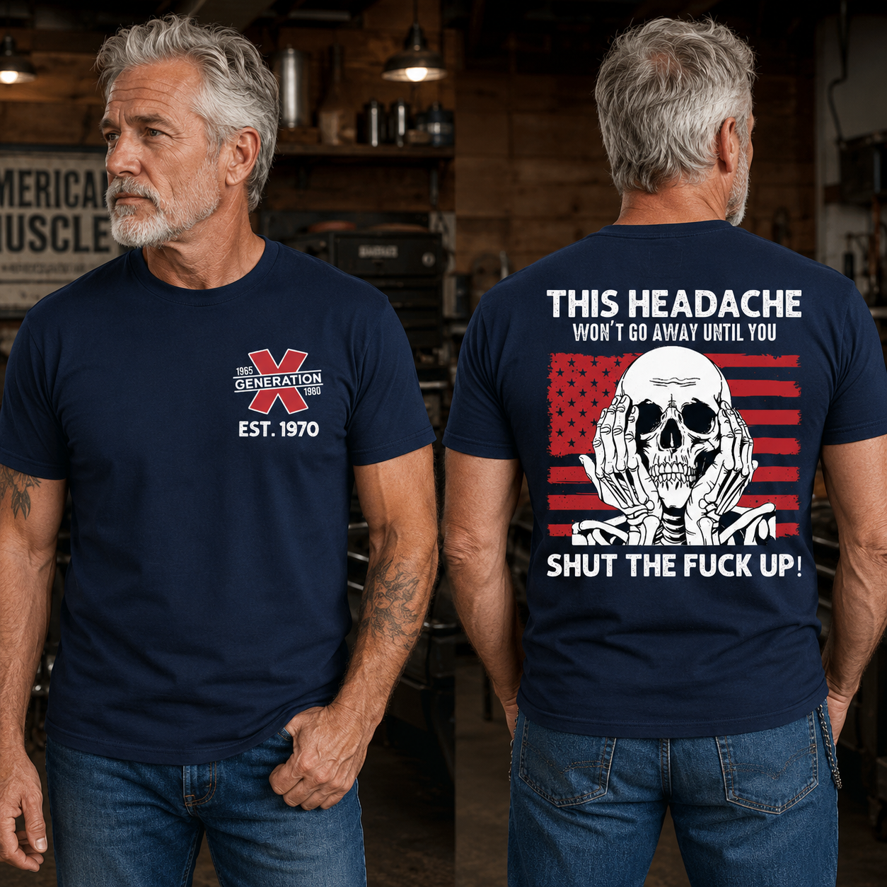 Customized Gen X This Headache Won't Go Away Until You Shut The F**k Up SHIRT
