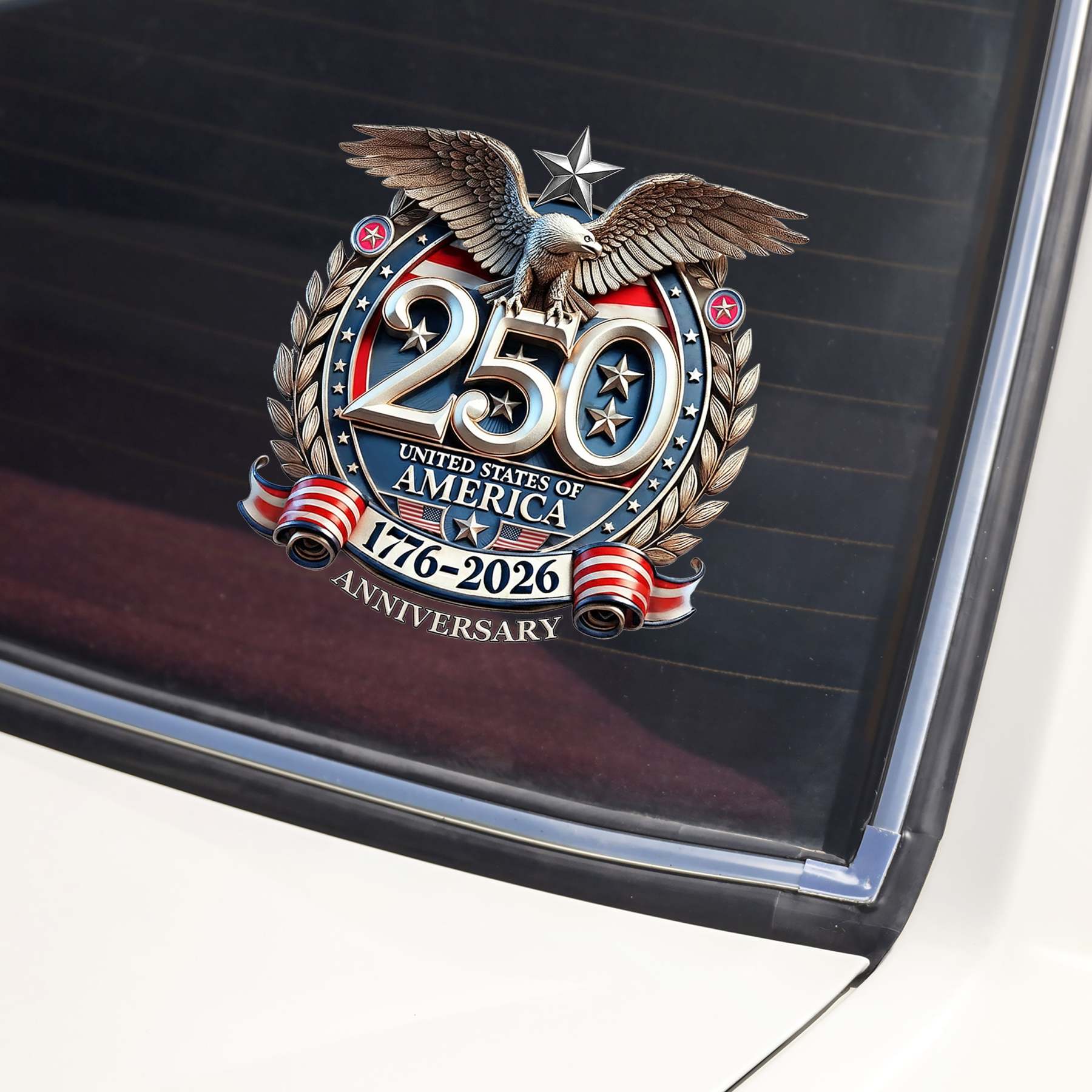 USA Eagles 250th Anniversary Semiquincentennial 1776-2026 Car Window Decal Sticker