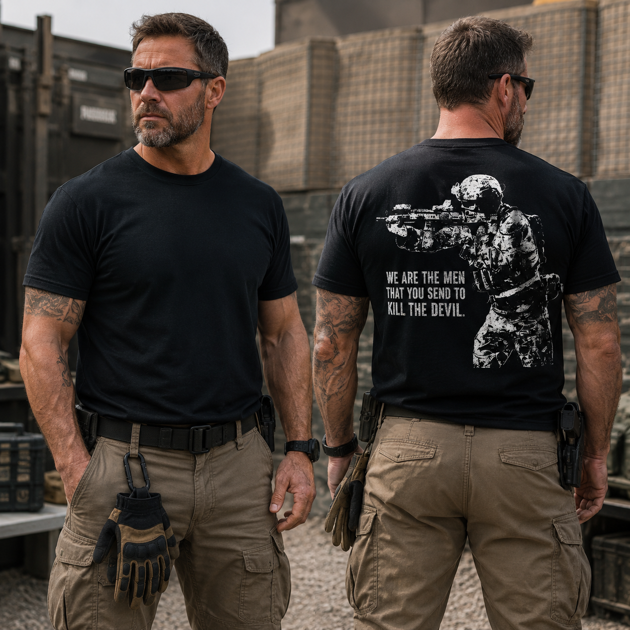WE ARE THE MEN THAT YOU SEND TO KILL THE DEVIL Printed Men's T-Shirt