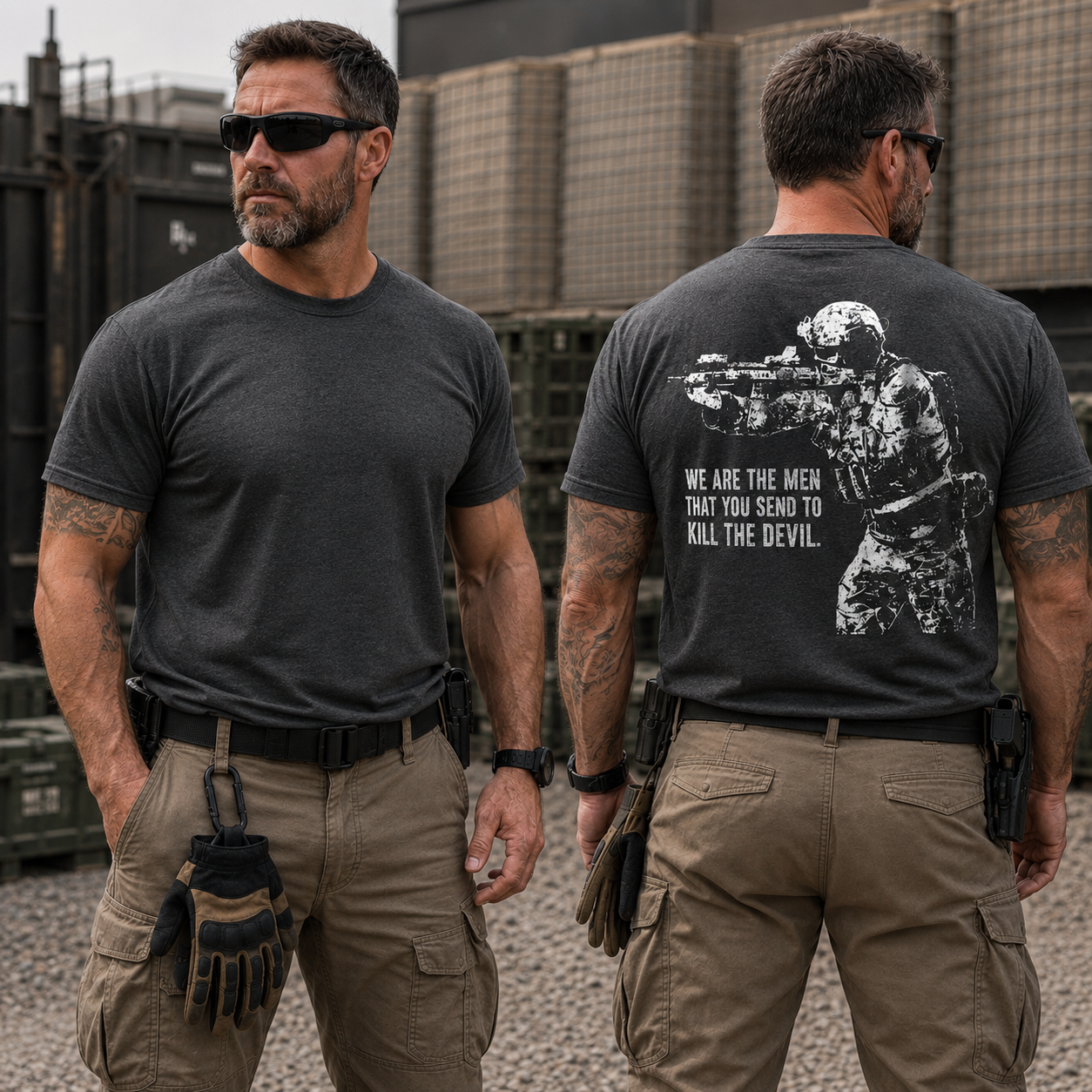 WE ARE THE MEN THAT YOU SEND TO KILL THE DEVIL Printed Men's T-Shirt