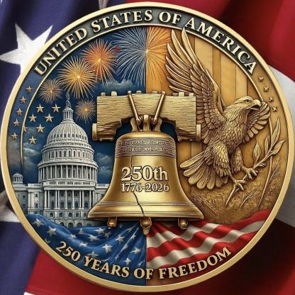 🎉 Eagle & Liberty America 250th Anniversary Commemorative Coin