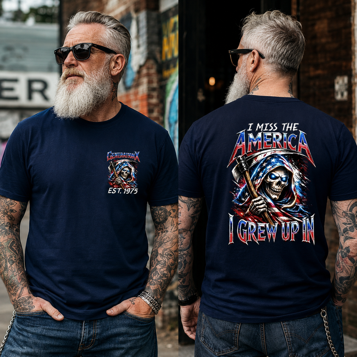 Personalized Year 1965-1980 I Miss The America, I Grew Up In Badass Generation X Shirt