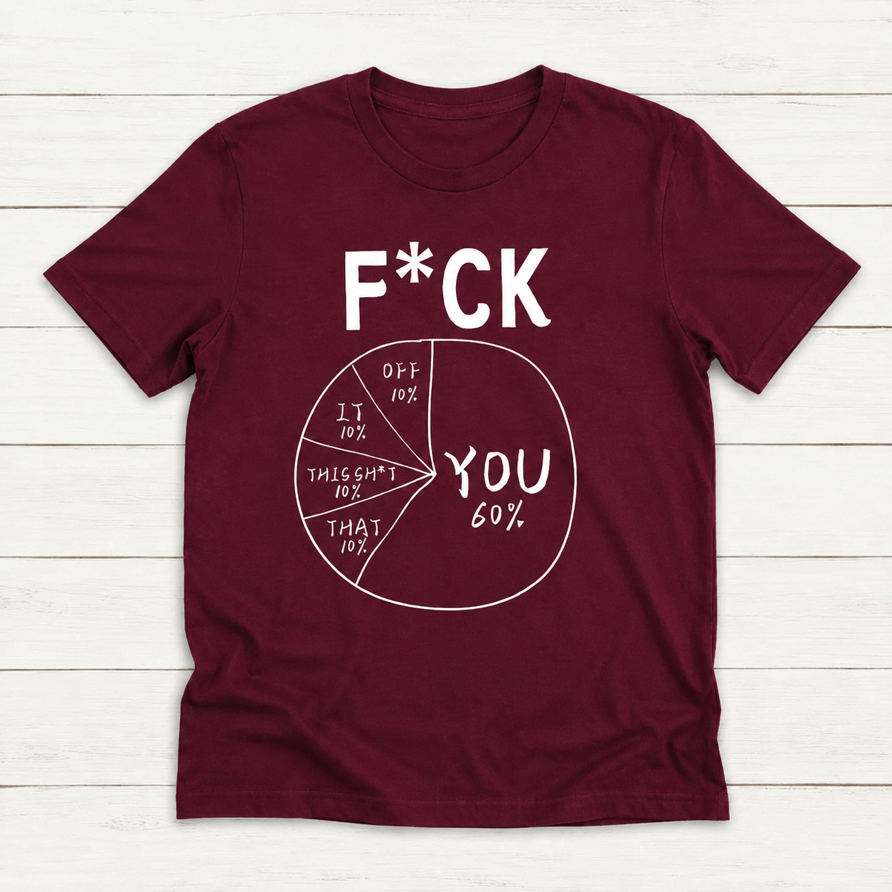 F*ck You 60% Create Your Own Pie Chart Unisex T-Shirt