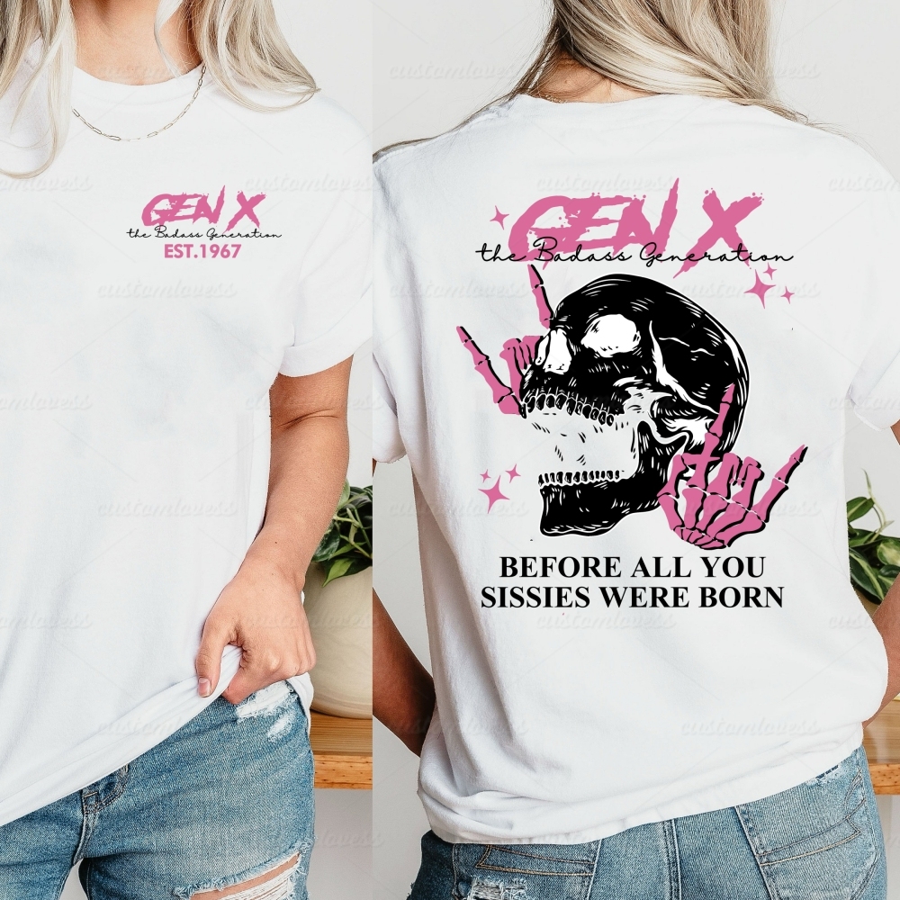 Custom Year Badass Gen X T-shirt