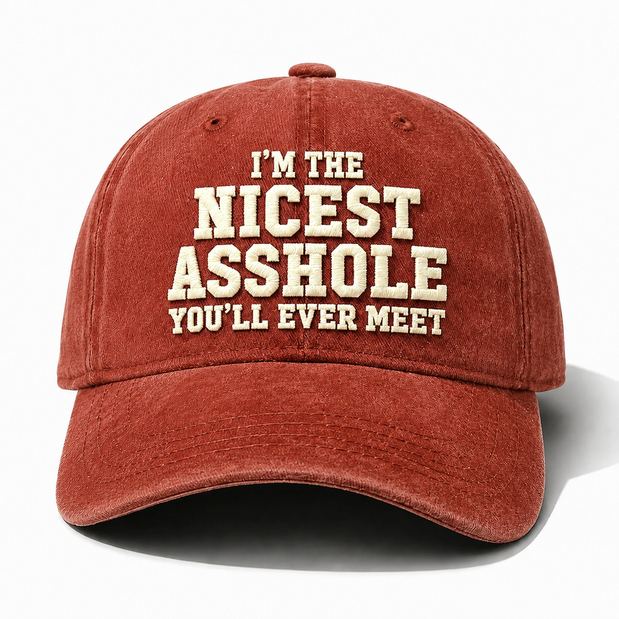 I'm The Nicest Asshole You'll Ever Meet Embroidery Cap
