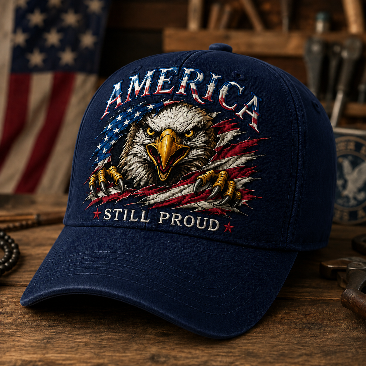 America Still Proud Eagle Patriotic Baseball Cap