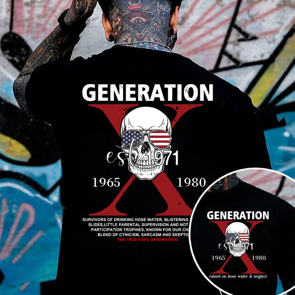 Generation X Skull USA Flag T-Shirt | The True FAFO Generation