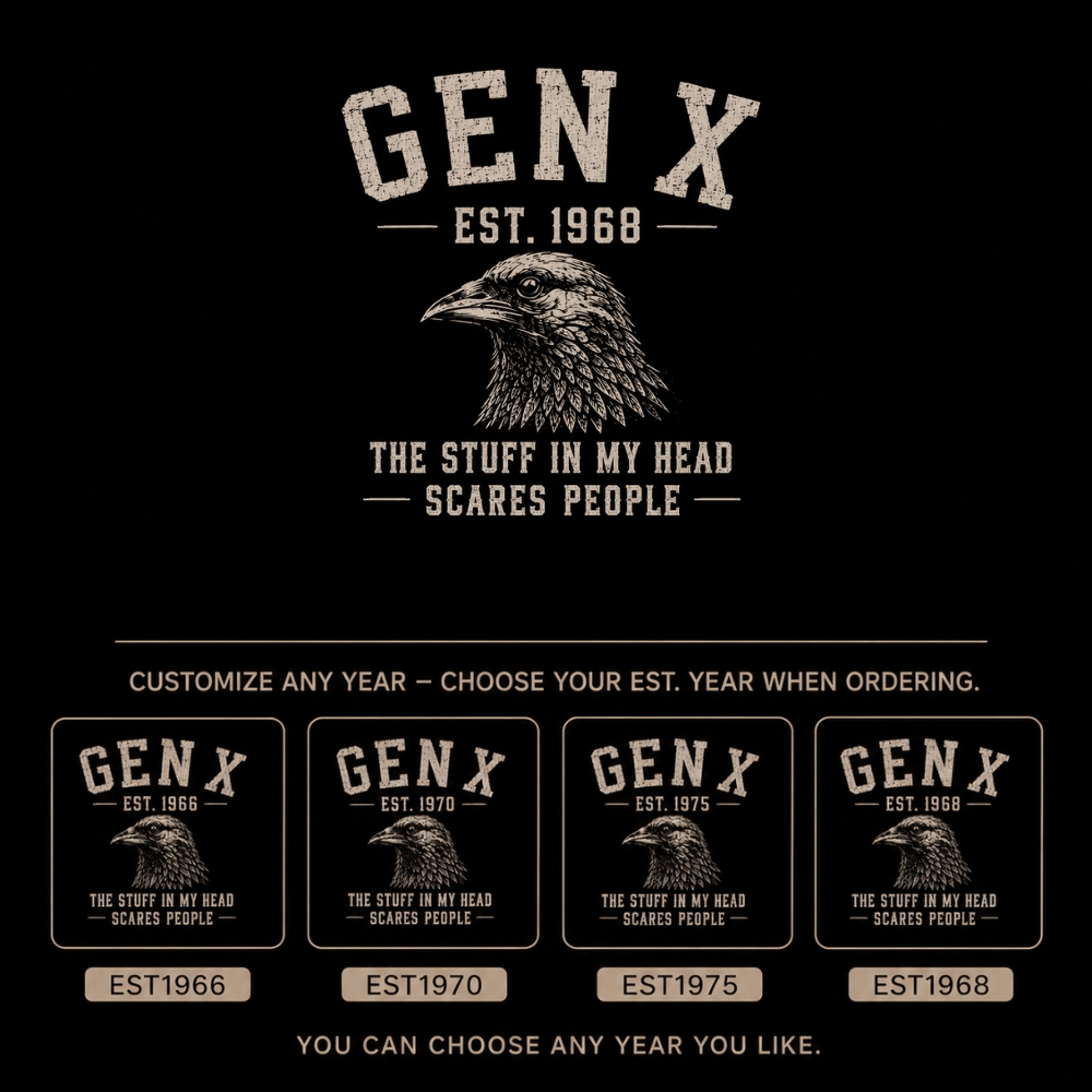 The Stuff In My Head Would Scare Normal PeopleTM Gen X Custom Year T-Shirt