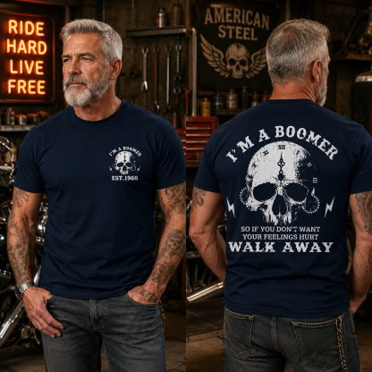 I'm A Boomer Custom Year Vintage Skull Graphic T-Shirt