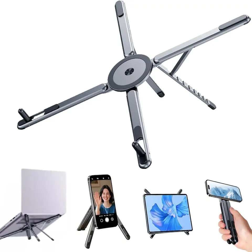 Foldable Phone & Tablet Stand – Adjustable, Portable & Stable Hands-Free Holder