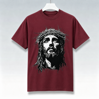 Jesus Crown of Thorns 100% Cotton T-Shirt