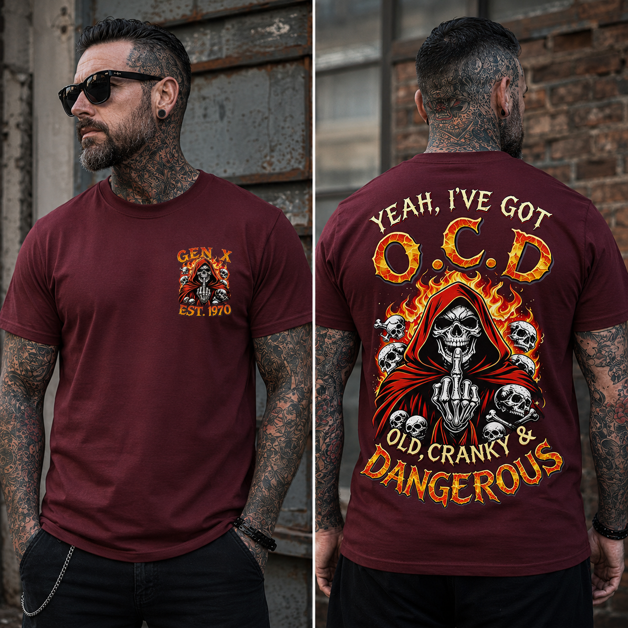 Yeah I've Got O.C.D Old Cranky & Dangerous Custom Year T-shirt