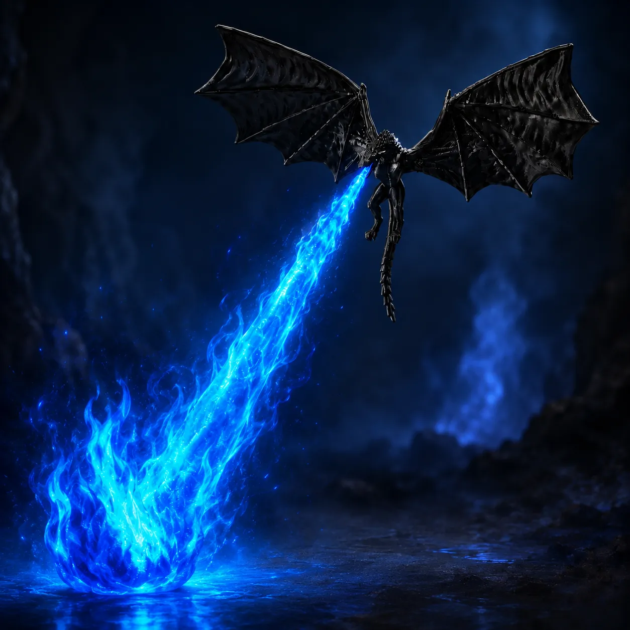 Light-Up Dragon Fire Bookshelf Lamp