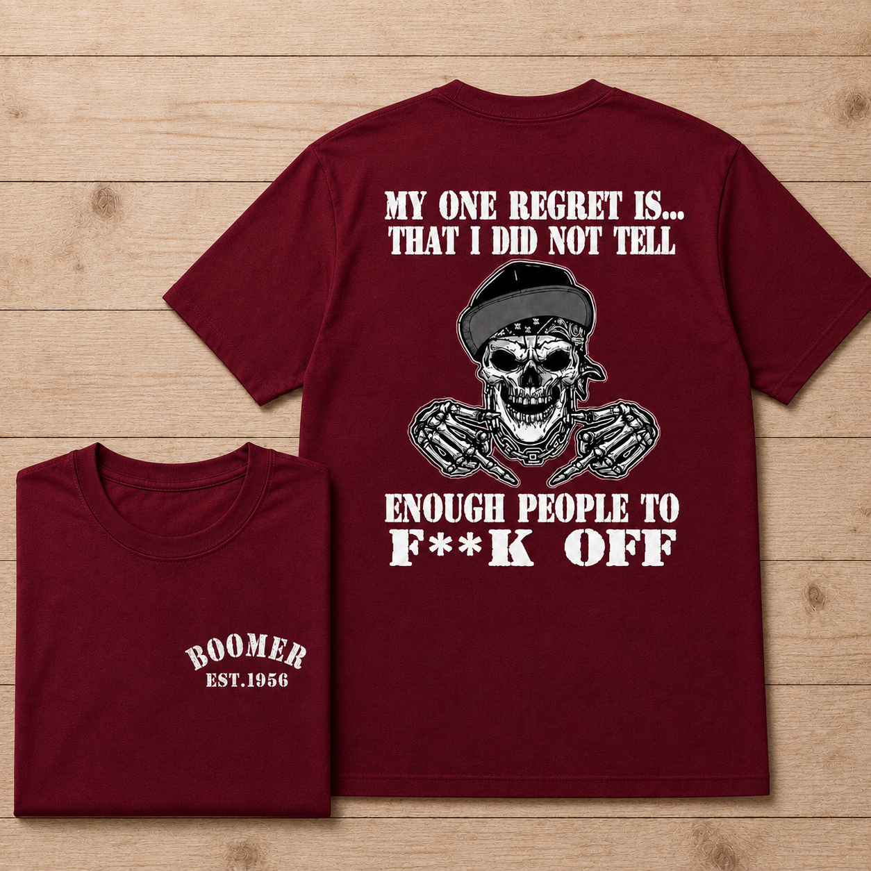 My One Regret Is Funny Skull T Shirt, Gen X Vintage Graphic Custom Year Tee