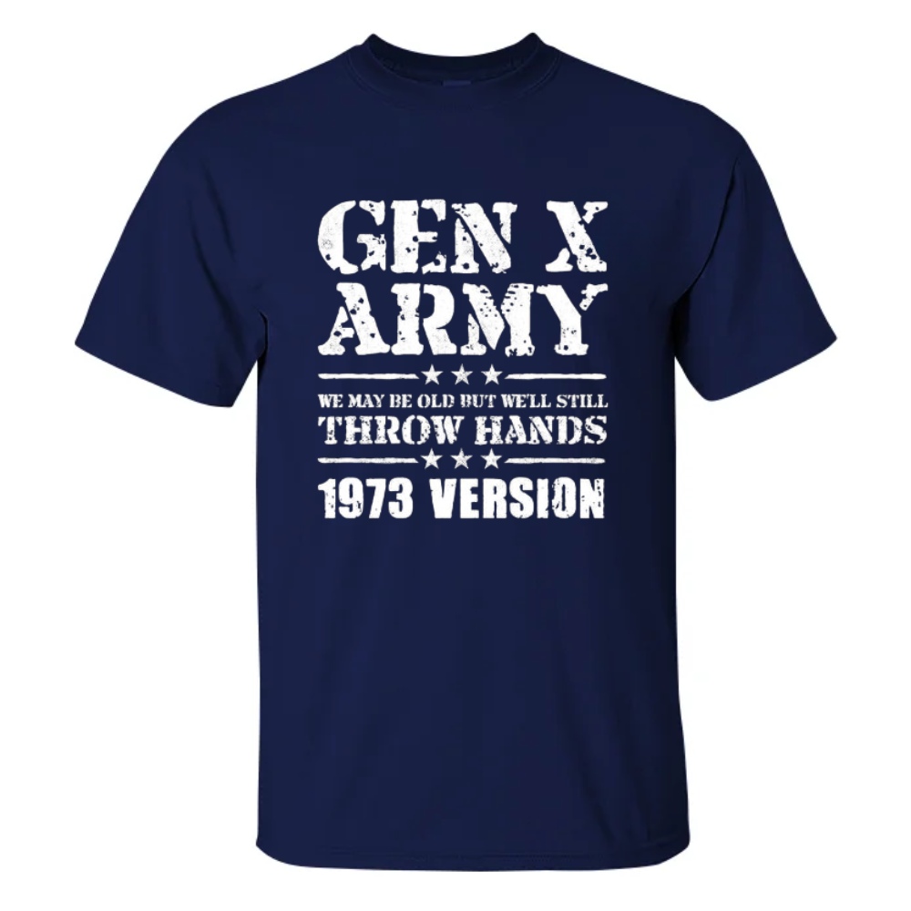 Personalization GEN X ARMY Shirt  Custom Year Tshirt