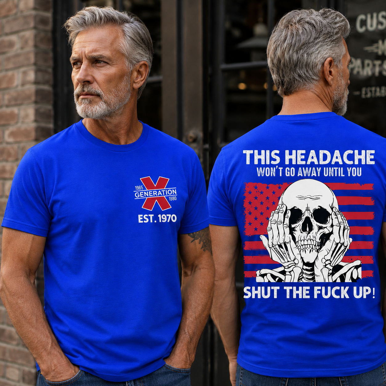 Customized Gen X This Headache Won't Go Away Until You Shut The F**k Up SHIRT