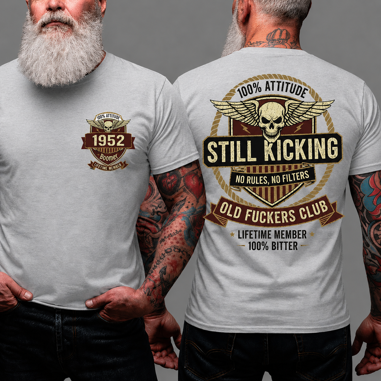 Old Guys Club Lifetime Member Still Kicking For Boomer/Gen X/Gen Y T-shirt