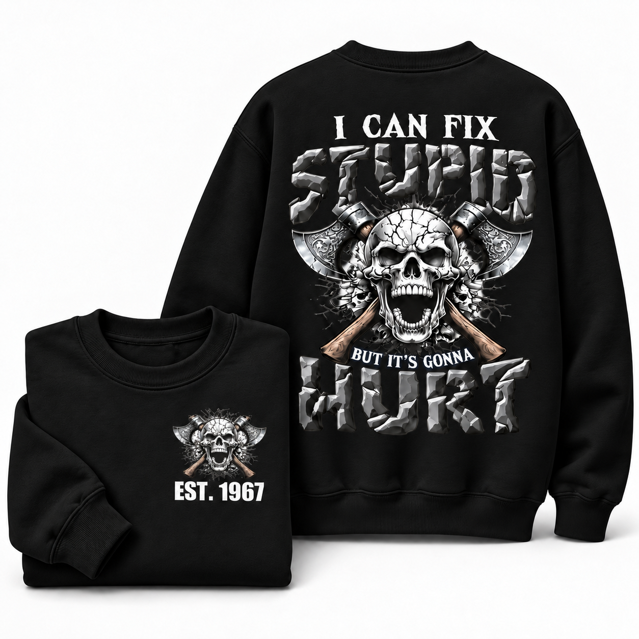 The Devil Whispered To Me I Whisper Back Bring Beer Gen X//Boomer Custom Birth Year Crewneck Sweatshirt