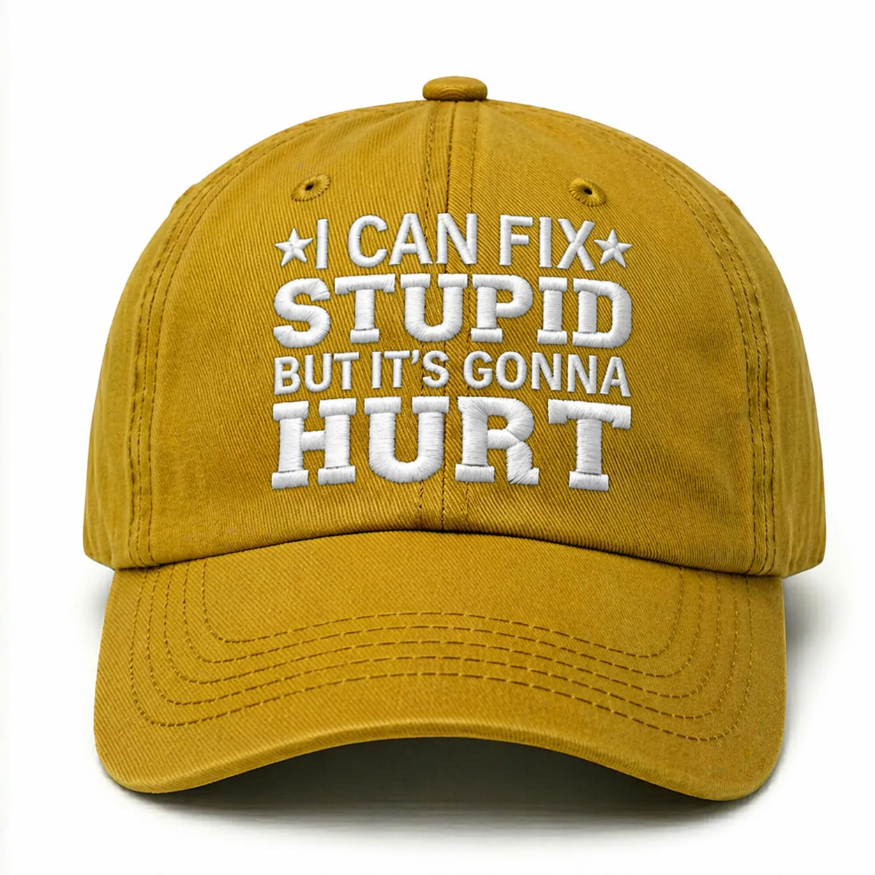I Can Fix Stupid But It's Gonna Hurt Embroidery Cap