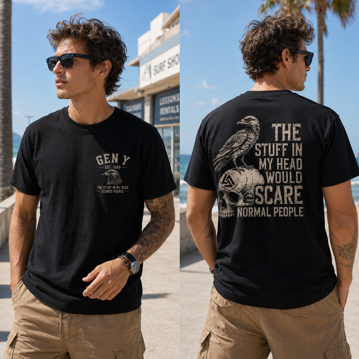 The Stuff In My Head Would Scare Normal People Boomer/Gen X Custom Year T-Shirt