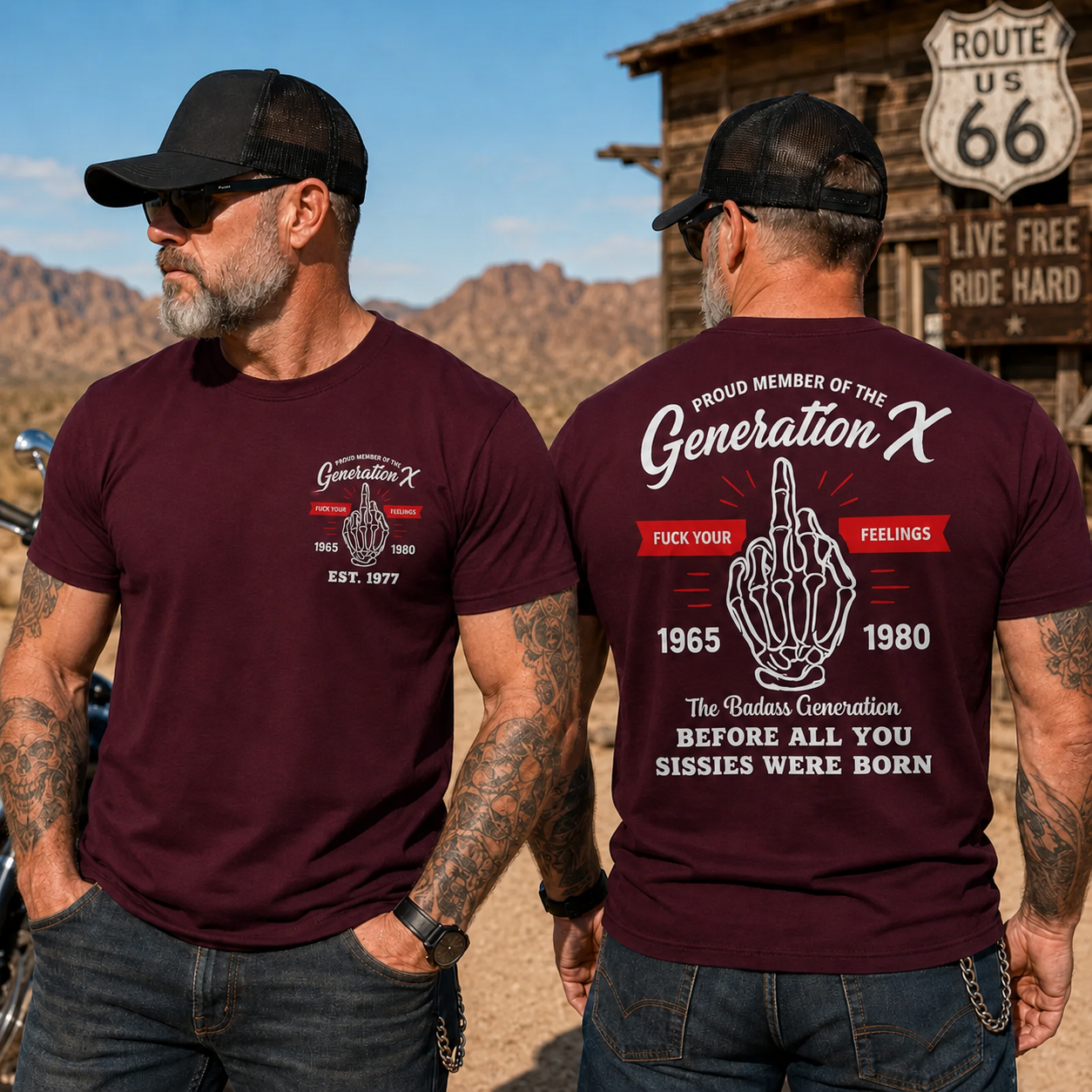 Generation X Custom Year T-Shirt | F**k Your Feelings Tee