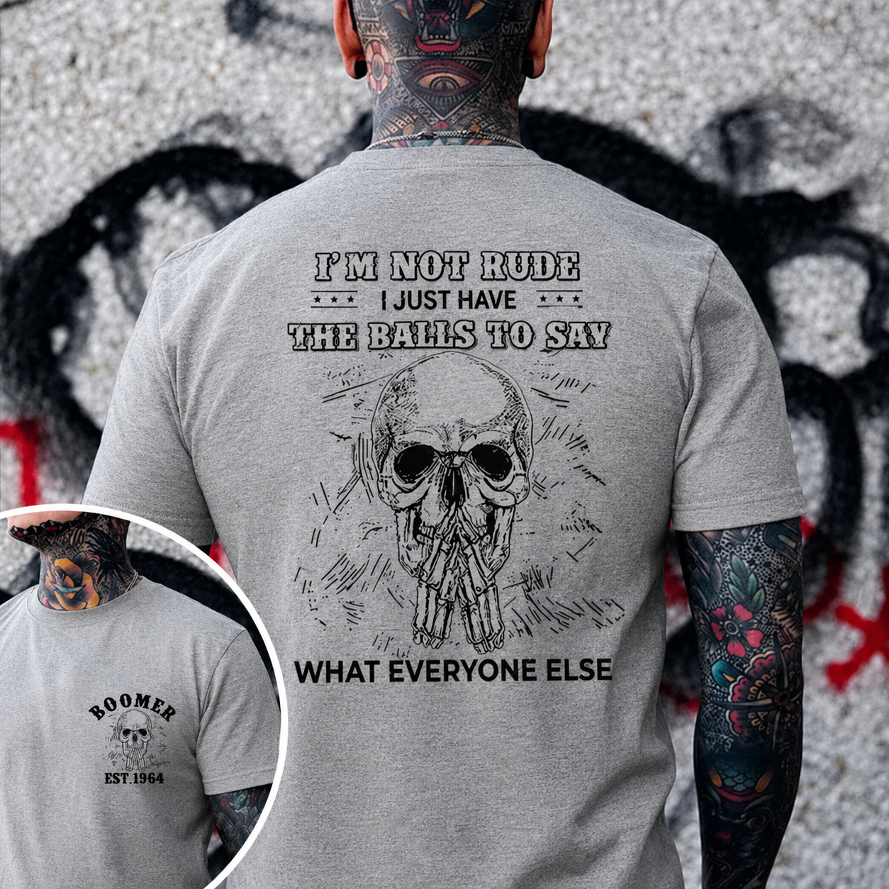 BOOMER: I'M NOT RUDE | Personalized Birth Year Hardcore Apparel