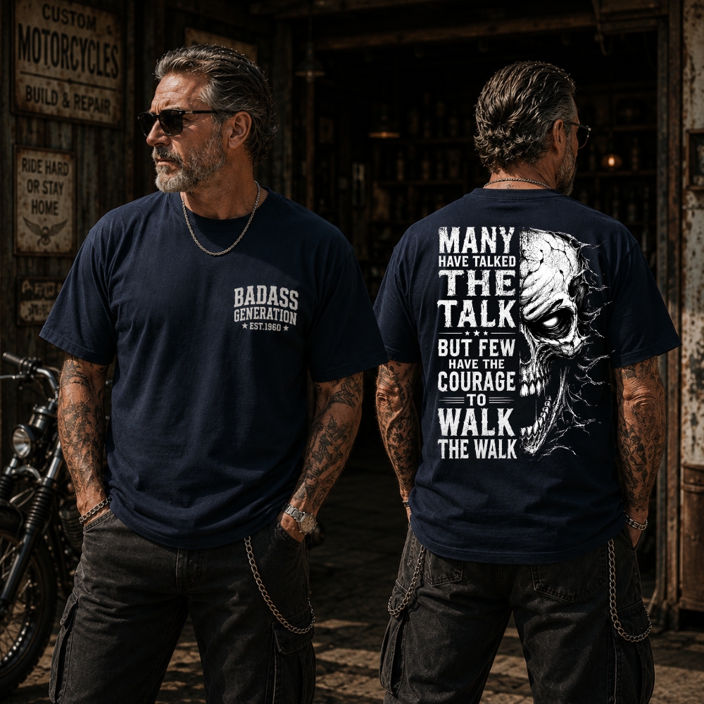 Badass Generation Custom Year T-Shirt – Walk The Walk Skull Graphic Tee