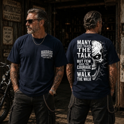 Badass Generation Custom Year T-Shirt – Walk The Walk Skull Graphic Tee