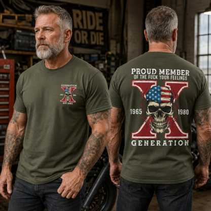 Custom Gen X Skull New Printing T-shirt
