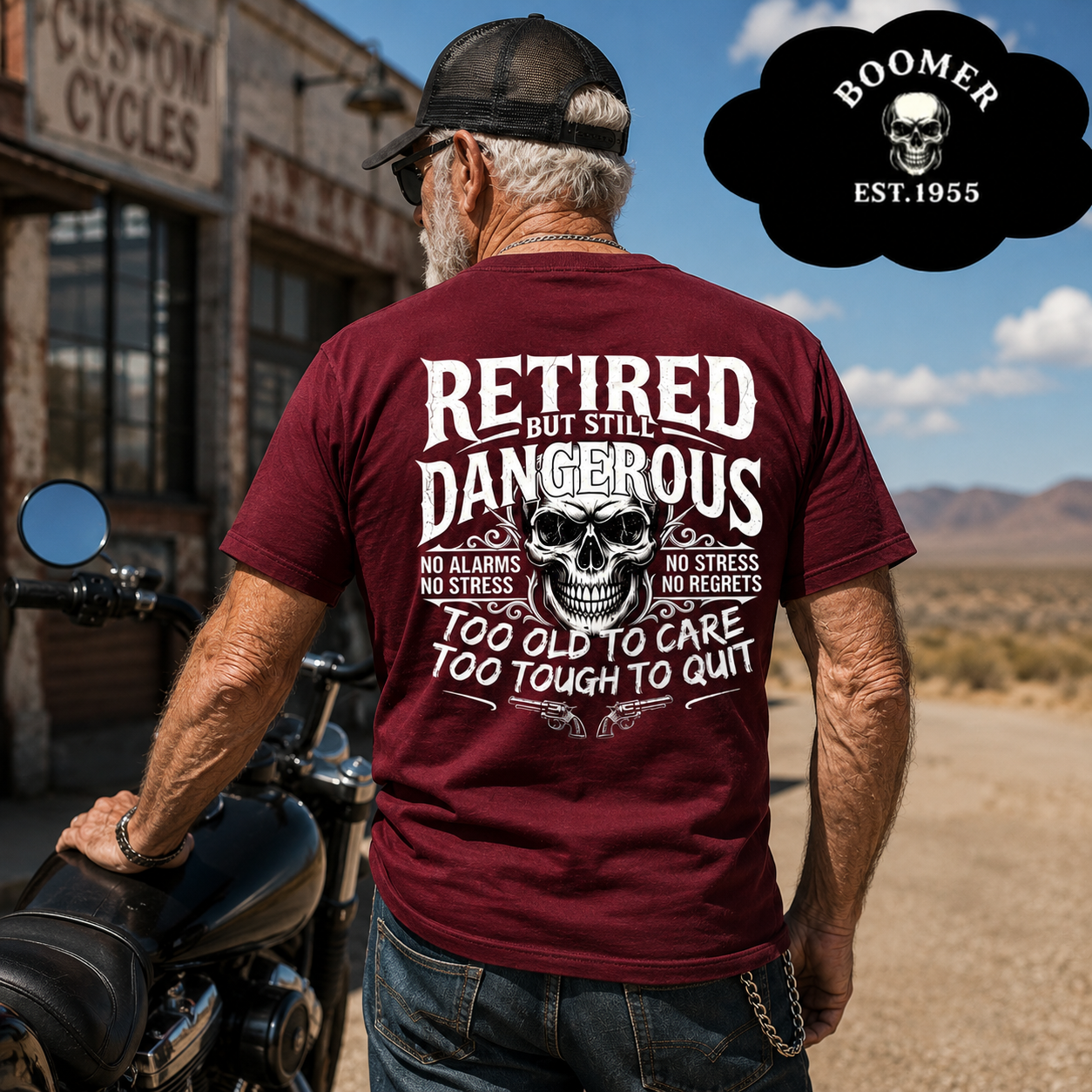 Retired But Still Dangerous Shirt – Gen X Custom EST Birth Year Retirement Gift