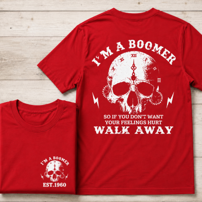 I'm A Boomer Custom Year Vintage Skull Graphic T-Shirt