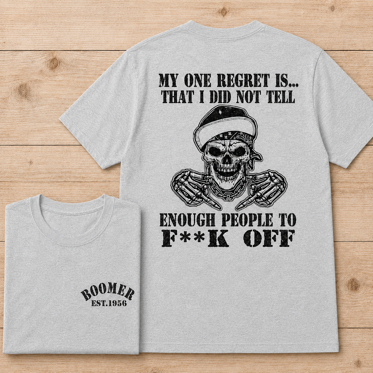 My One Regret Is Funny Skull T Shirt, Gen X Vintage Graphic Custom Year Tee