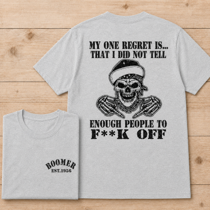 My One Regret Is Funny Skull T Shirt, Gen X Vintage Graphic Custom Year Tee