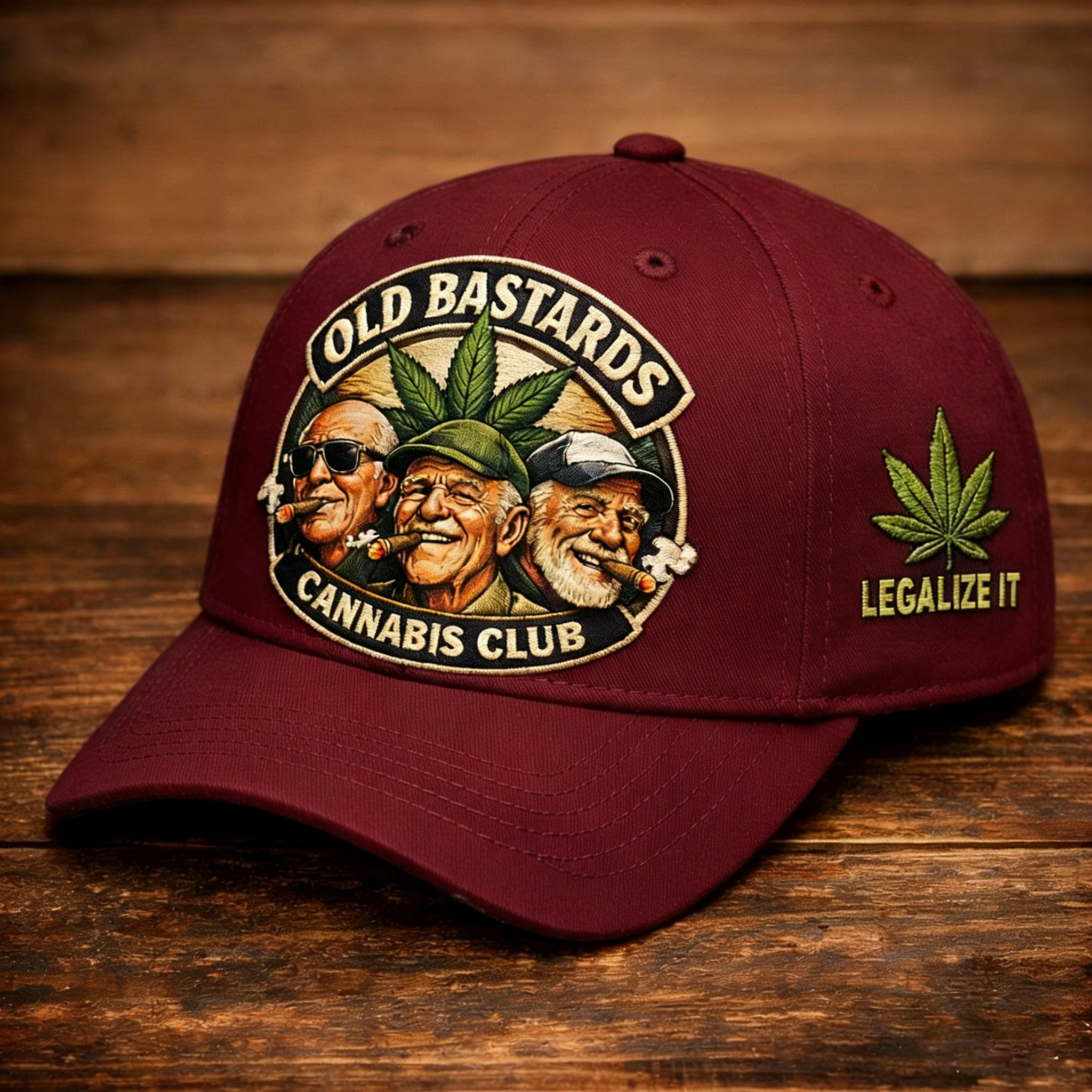 🏆Flash Sale 60% OFF - 🌿Old Bastards Cannabis Club Cap -BUY 2 FREE SH