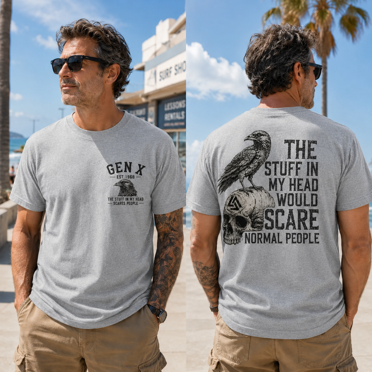 The Stuff In My Head Would Scare Normal People Gen X Custom Year T-Shirt