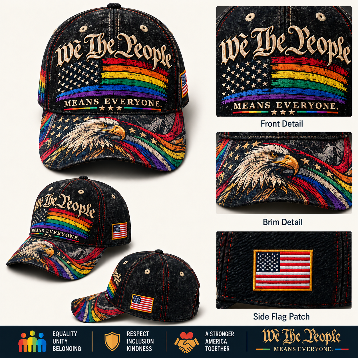 🌈We The People Means Everyone Baseball Cap