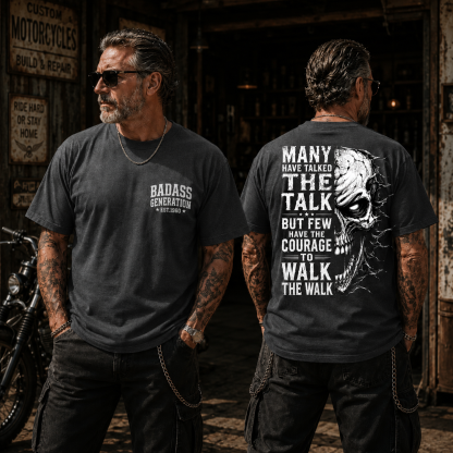 Badass Generation Custom Year T-Shirt – Walk The Walk Skull Graphic Tee