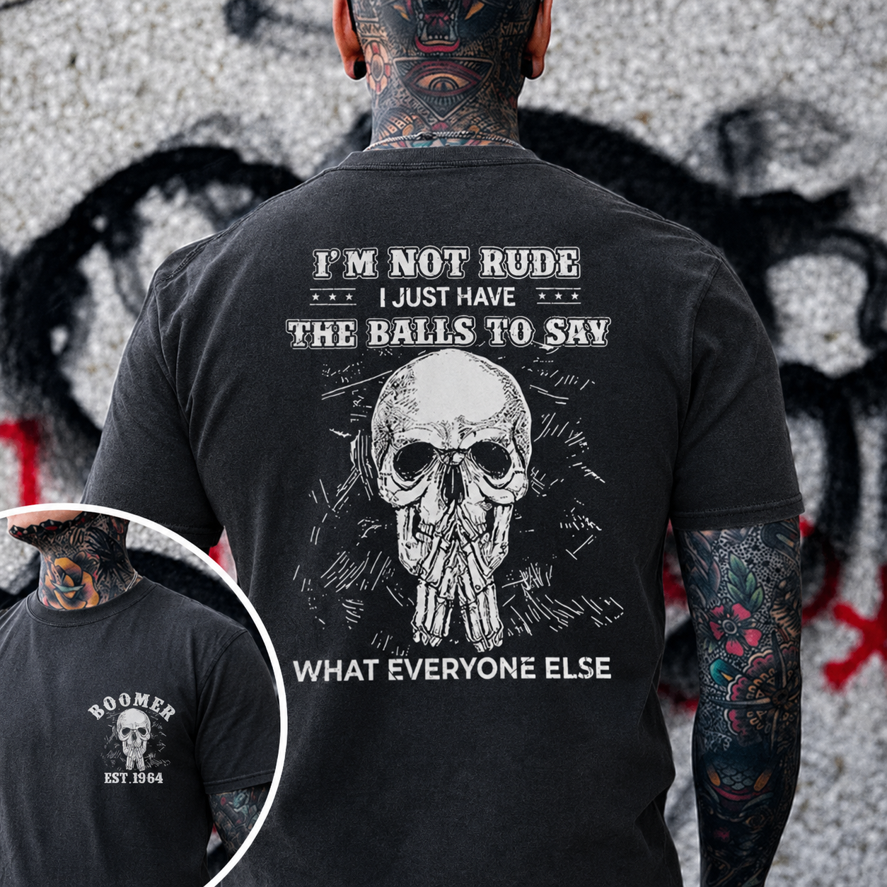 BOOMER: I'M NOT RUDE | Personalized Birth Year Hardcore Apparel