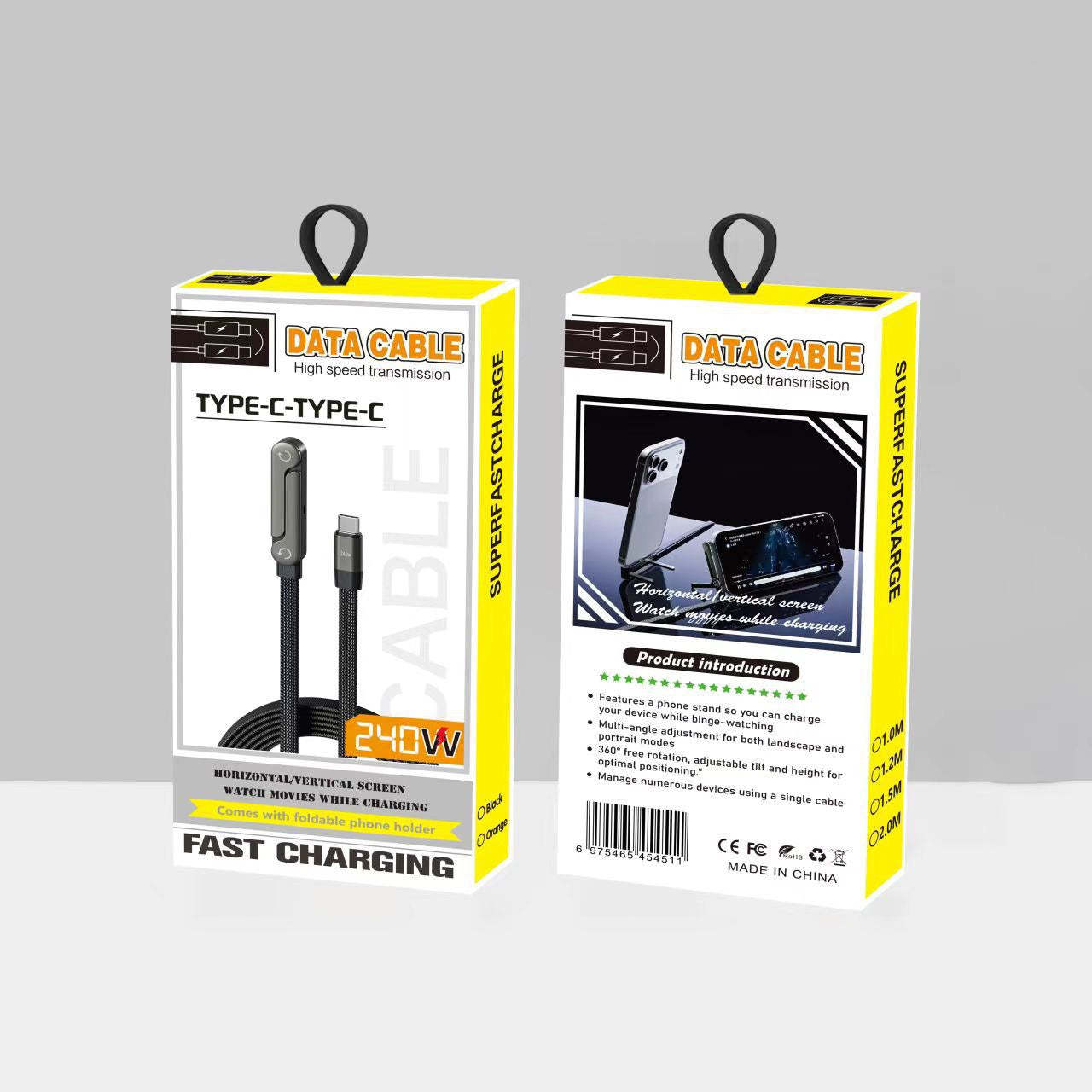 Invisible Fast-Charging Cable With Stand