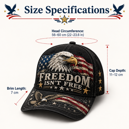 🦅Freedom Isn't Free Patriotic Eagle Baseball Cap